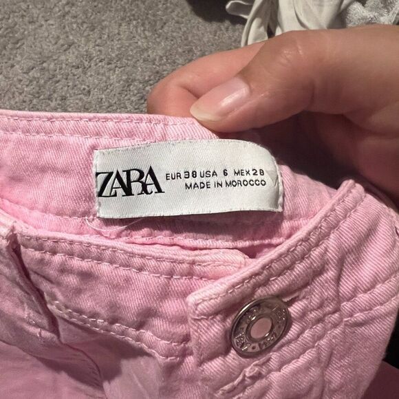 Zara bubblegum pink cargo jeans 6 - Picture 9 of 10